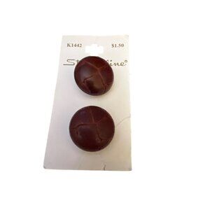 Streamline Italy Brown 23mm Size 36 Washable/Dry Cleanable Buttons 2 Pack New